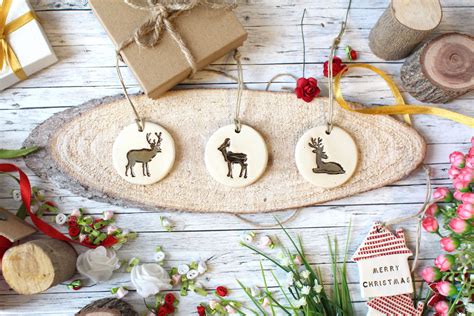 Deer ornament Christmas ornament Gold ornaments Woodland ornament Deer ...