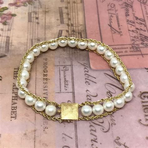 Vintage 14k Pearl Bracelet