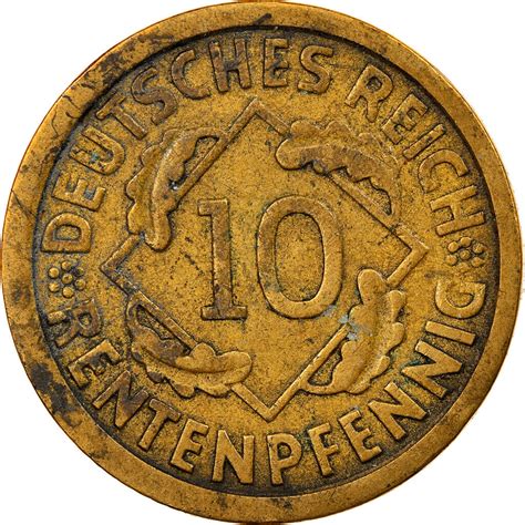 818474 Münze Deutschland Weimarer Republik 10 Rentenpfennig 1923