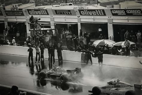 Ayrton Senna Winning The Estoril Gp 1985 Creditclassic Team Lotus