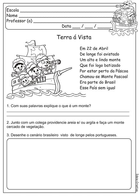 Atividades Descobrimento Do Brasil 2 Ano