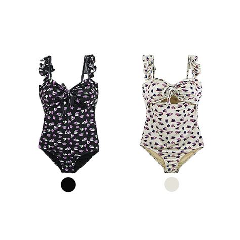 Women S Sexy Floral Print One Piece Swimsuit High Waist Bikini Padded Push Up Bra Swim Trunks