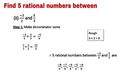 How To Find Rational Numbers Between Two Given Rational Numbers