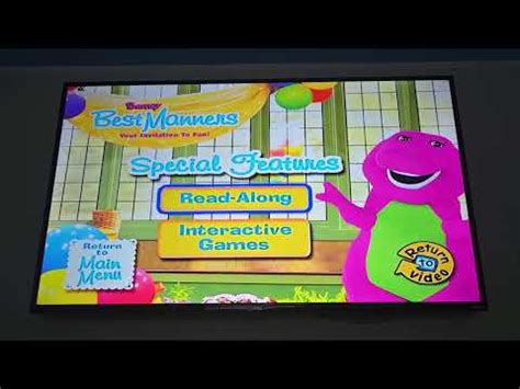 Barney S Best Manners Your Invitation To Fun Dvd Menu Walkthrough