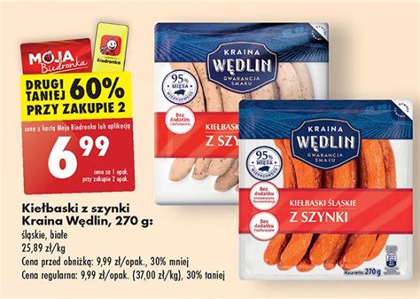 Kiełbasa śląska z szynki Kraina wędlin cena promocje opinie