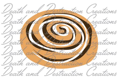 Cinnamon Bun Svg And Png Graphic By Deathdestructioncreations