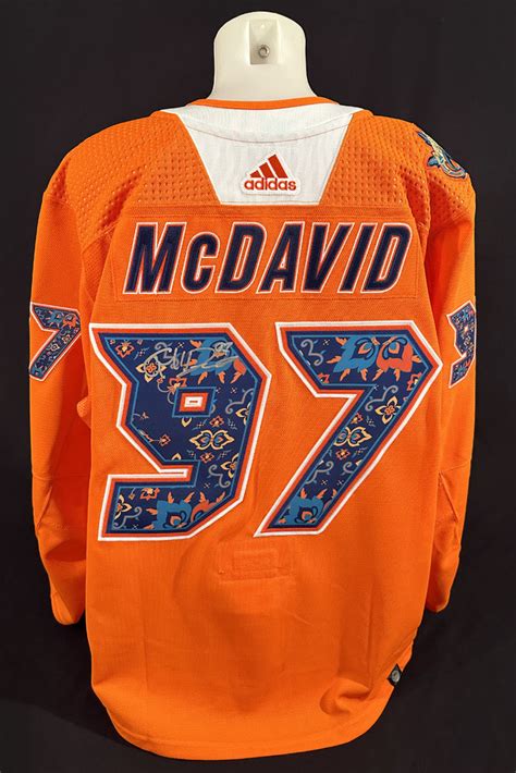 Connor Mcdavid Autographed Edmonton Oilers South Asian