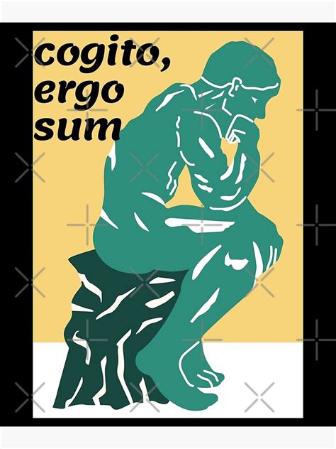 "cogito ergo sum Descartes " Poster for Sale by oldmedinashop | Redbubble