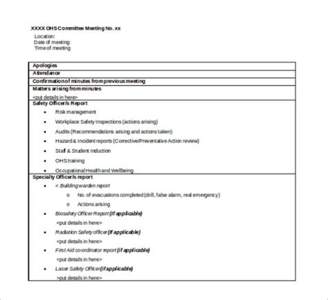 Meeting Itinerary Templates Word Excel Format Samples Inside