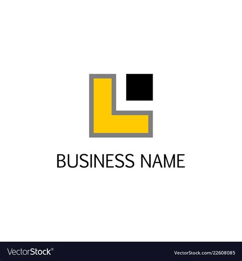 Square business company logo Royalty Free Vector Image