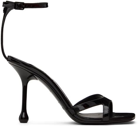 Black Ixia Heeled Sandals By Jimmy Choo On Sale