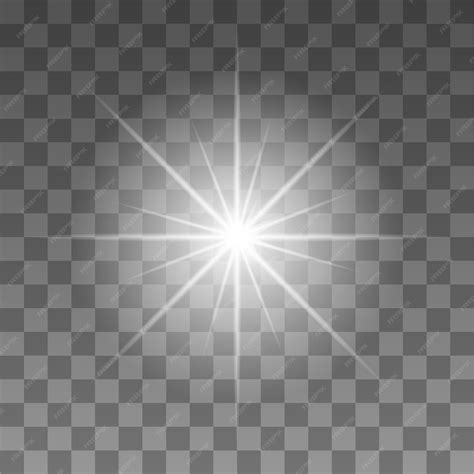 premium vector glow realistic flash   transparent background shine
