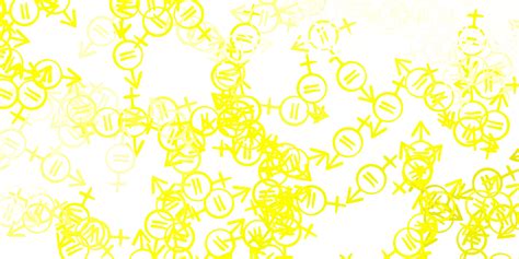 Light Yellow vector texture with women's rights symbols. 6265715 Vector Art at Vecteezy