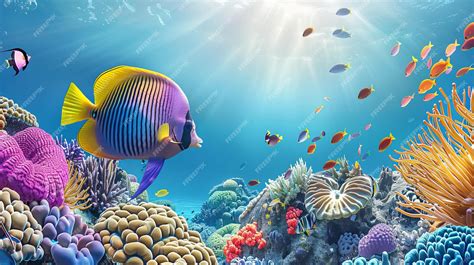 Premium Photo | Coral Reef Fish Nature background Coral life