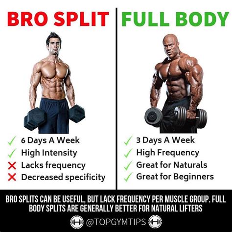 Top Gym Tips Di Instagram Bro Split Vs Full Body By Topgymtips