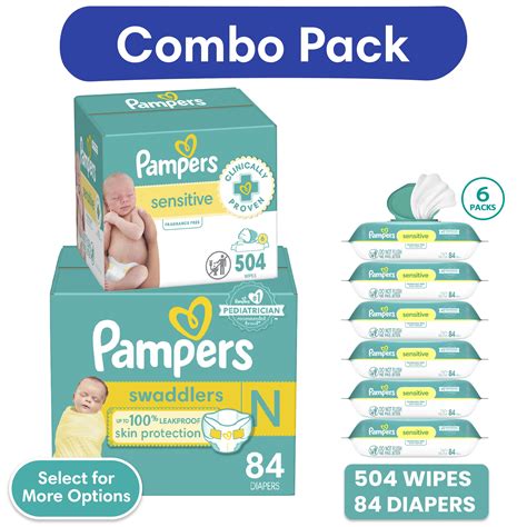 Pampers Swaddlers Diapers Newborn Count And Pampers Sensitive Baby