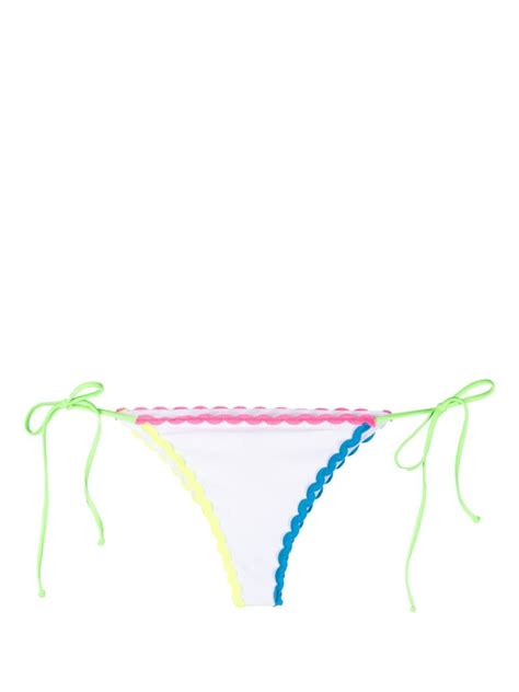 Buy Mc Saint Barth Mariee Zigzag Bikini Bottoms White At Off