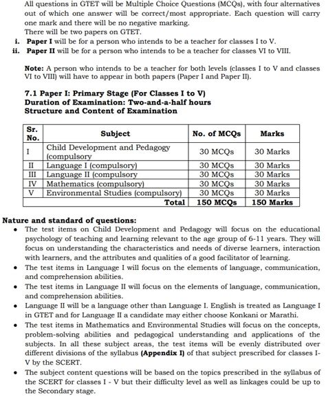 Goa Tet Exam Pattern Updated Paper Aglasem Career