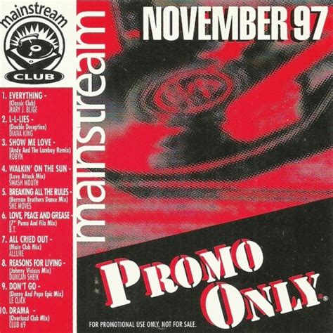 Promo Only Mainstream Club November Cd Discogs