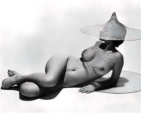 Late S Nude In Wicker Hat Black White Multiple Sizes Sexy Risque Classic Sensual