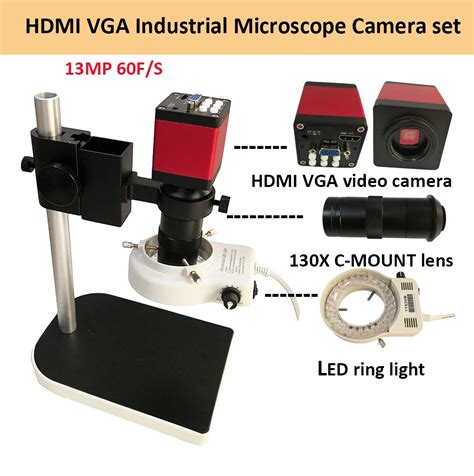 Digital HDMI VGA Industrial Microscope Camera video Microscope sets HD ...