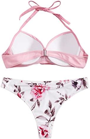 Gorglitter Damen Bikini Set Mit B Gel Zweiteilig Badeanzug Push Up