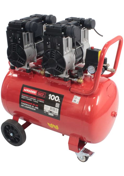 Compressor de Ar Monobloco 100L 6HP 4 Cabeças MADER somaquinas pt