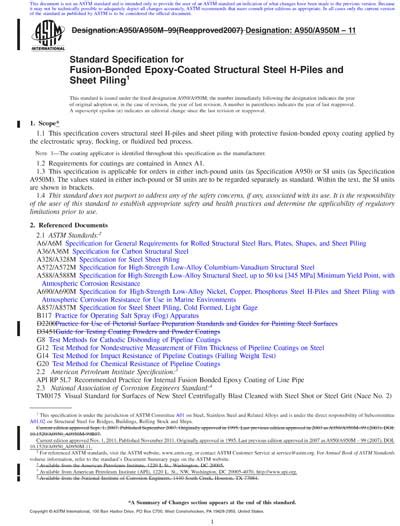 Astm A950a950m 11 Red Standard Specification For Fusion Bonded Epoxy