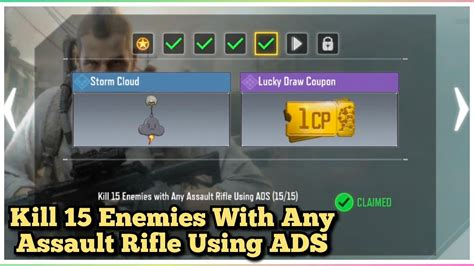 Call Of Duty Mobile Kill 15 Enemies With Any Assault Rifle Using ADS