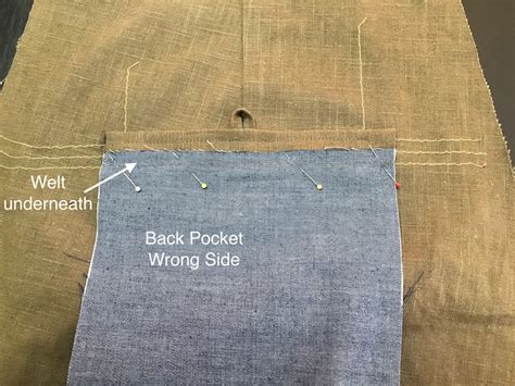 How To Double Welt Pocket With Button Button Loop On A Dart Itch