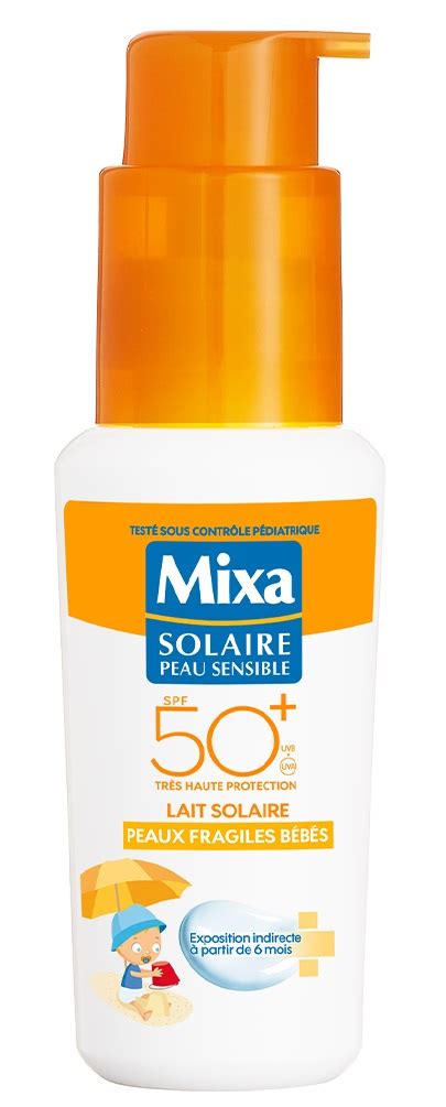 Lait Solaire Peaux Fragiles Bébés SPF 50 Mixa