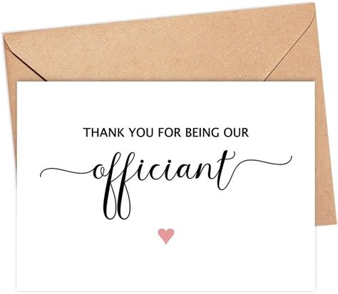 Amazon Greenstar Gifts Thank You For Being Our Officiant Card