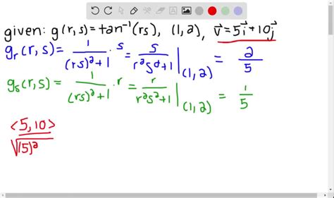 SOLVED Find The Directional Derivative Of The Function At The Given