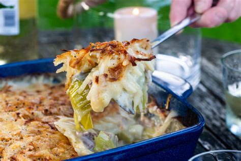 Doddington S Cuddys Cave Leek Ham Hock Gratin Recipe Doddington