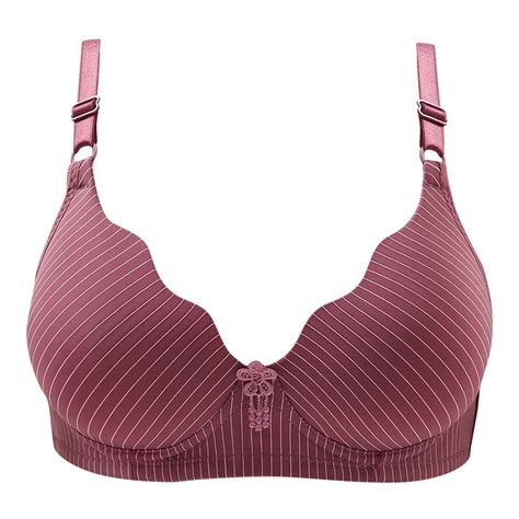 Puntoco Plus Size Underwear Clearance Woman S Breathable Bra Underwear No Rims Hot Pink M