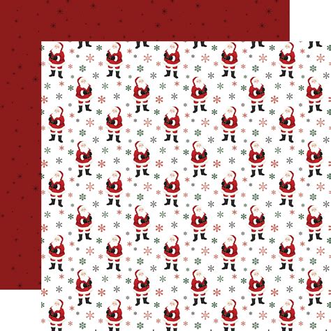 A Wonderful Christmas Saint Nick Snowflakes 12x12 Patterned Paper