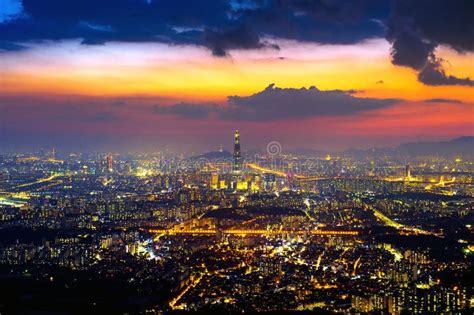 Skyline De Seoul A Melhor Vista De Coreia Do Sul De Coreia Do Sul Foto