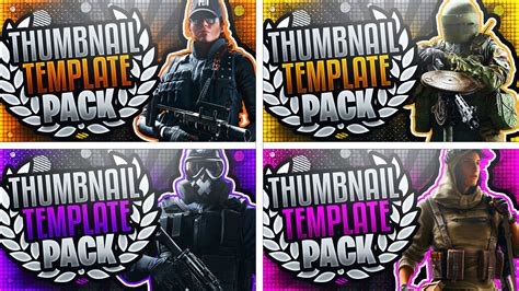 Rainbow Six Siege Thumbnail Template Pack V2 By Acezproduction On Deviantart