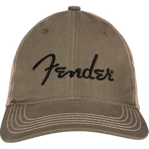 Fender Embroidered Logo Soft Mesh Snapback Hat | eBay