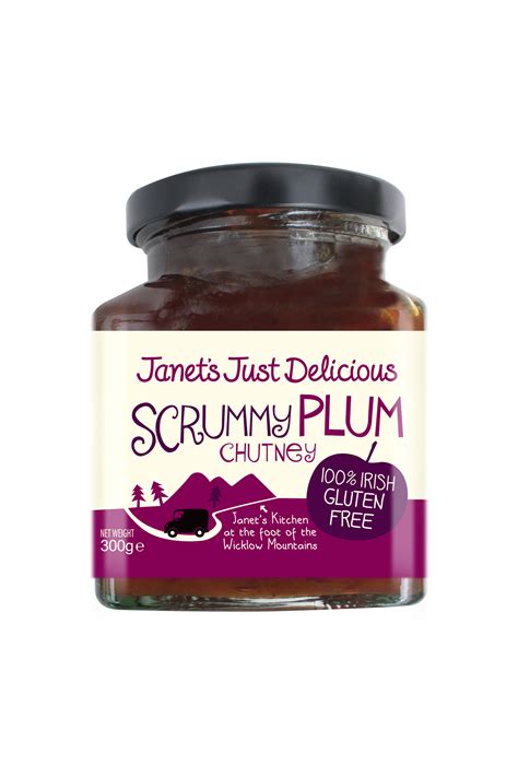 JJD 2016 Scrummy Plum Chutney Janets Country Fayre