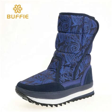 Buy Blue Boots Dark Colour Lady Shoes Winter Warm