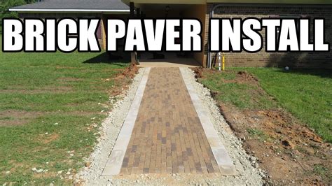 Diy Brick Paver Walkway Installation Youtube