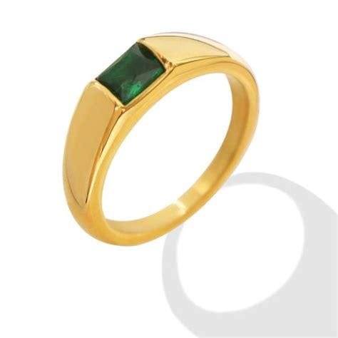 GREEN CZ ALBA RING – kinz Jewelry