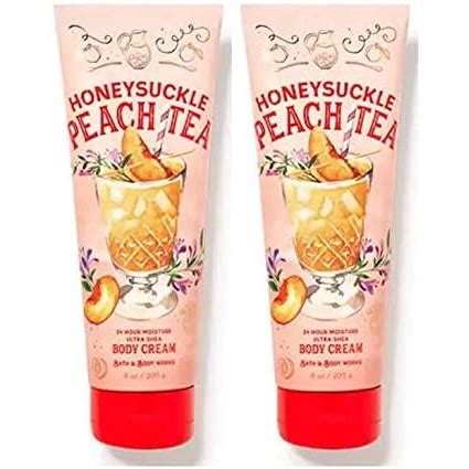 Bath And Body Works Honeysuckle Peach Tea 2 Pack Ultra Shea Body Cream