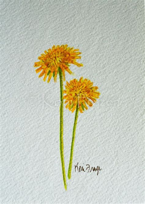 Yellow Dandelion Painting