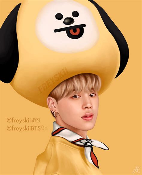 BTS Jimin As Chimmy BT21 Digital Poster Print Etsy