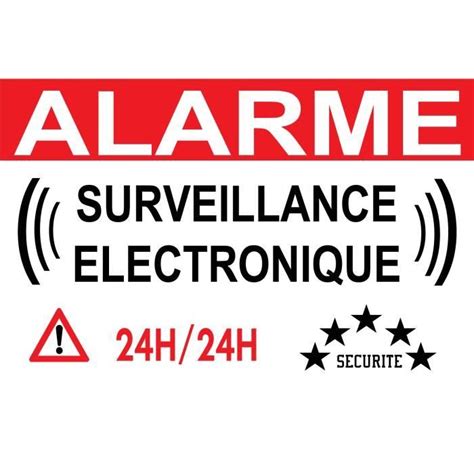 Autocollant De Dissuasion Alarme Surveillance Lectronique Lot De