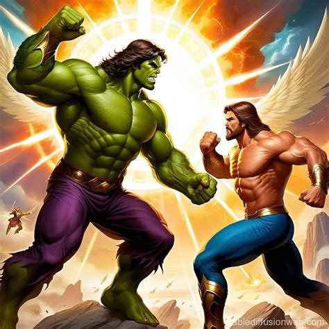 Epic Battle Jesus Christ Vs Hulk Stable Diffusion Online