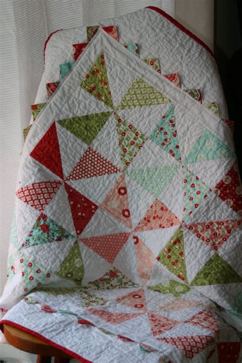 Bliss Fabric And Prairie Points Hst Quilt Pattern On Moda Bake Shop