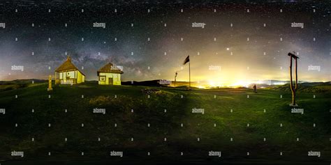 360° View Of Saint Anns Chapels In Gheorgheni Under The Milky Way Of